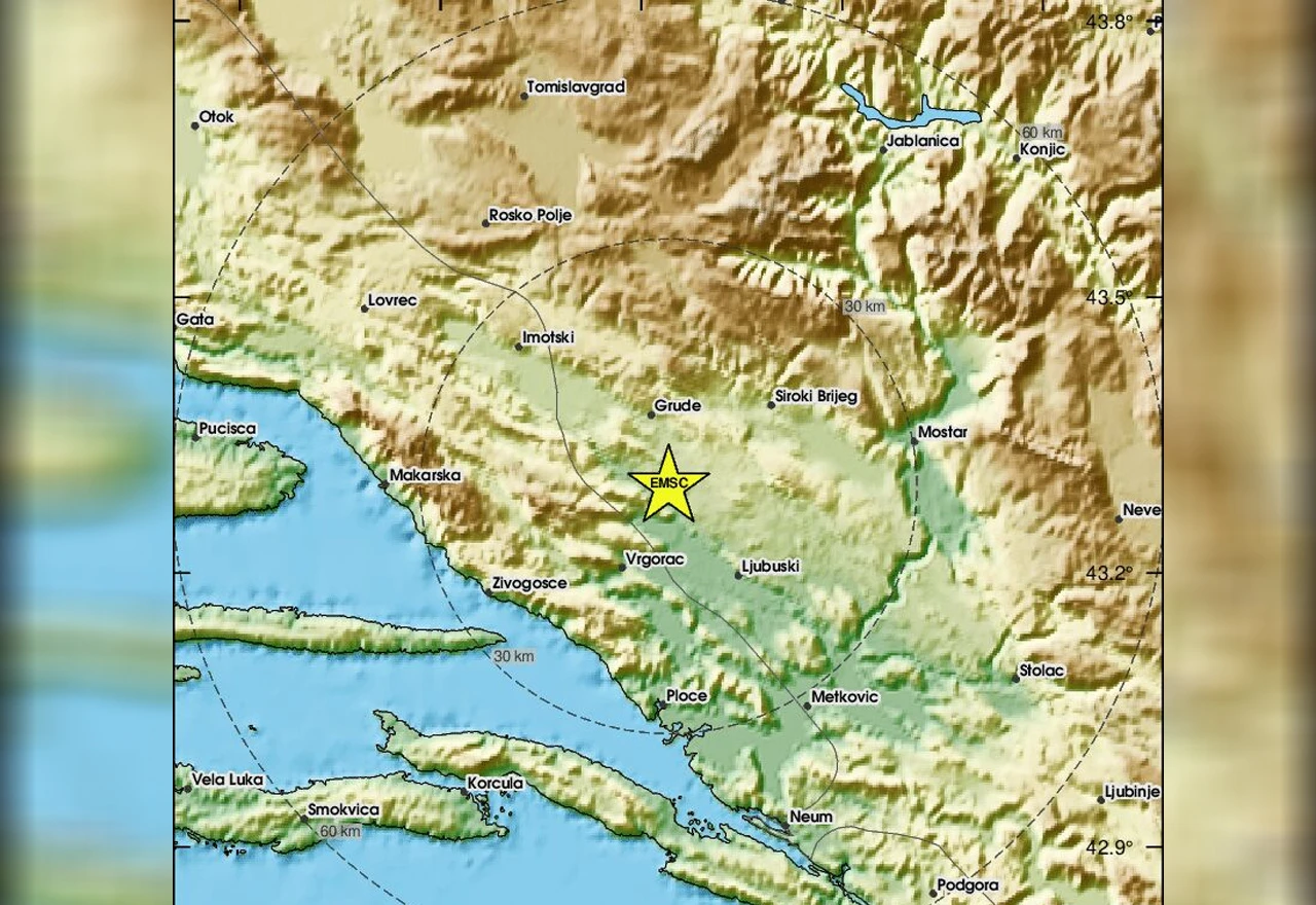 Zatresla se Hercegovina, epicentar kod Tihaljine