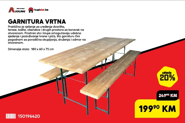 GARNITURA VRTNA