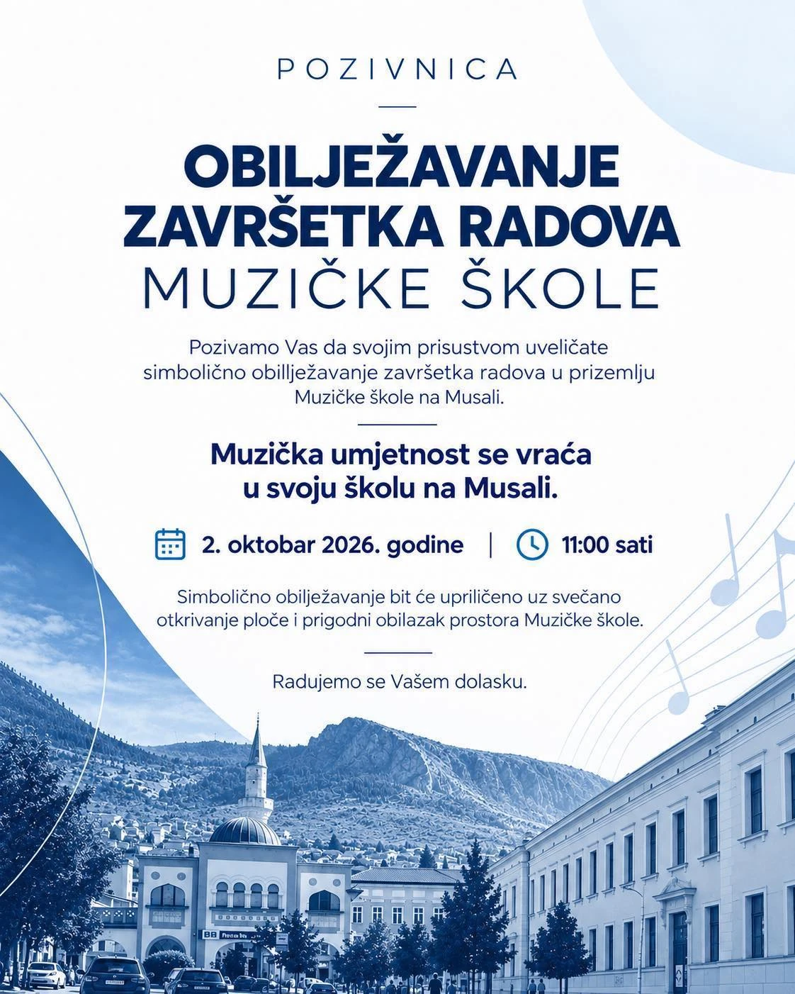 Završeni radovi u prizemlju Muzičke škole na Musali