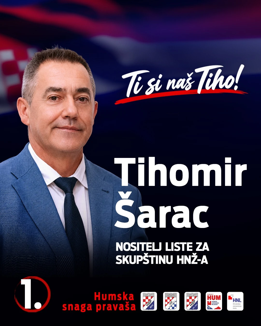 Obraćanje Tihomira Šarca, nositelja liste Humska snaga pravaša za Skupštinu HNŽ