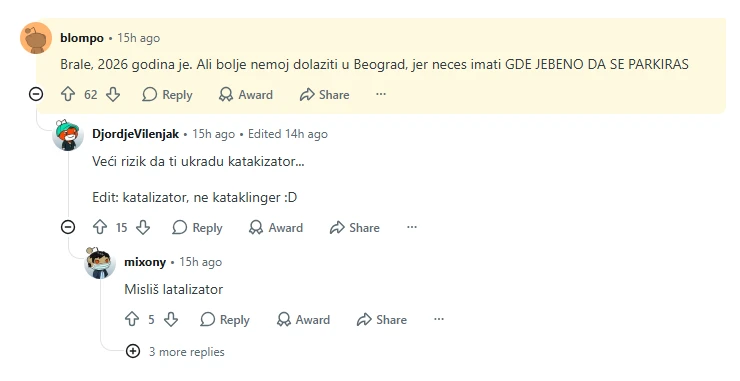Objava na Redditu