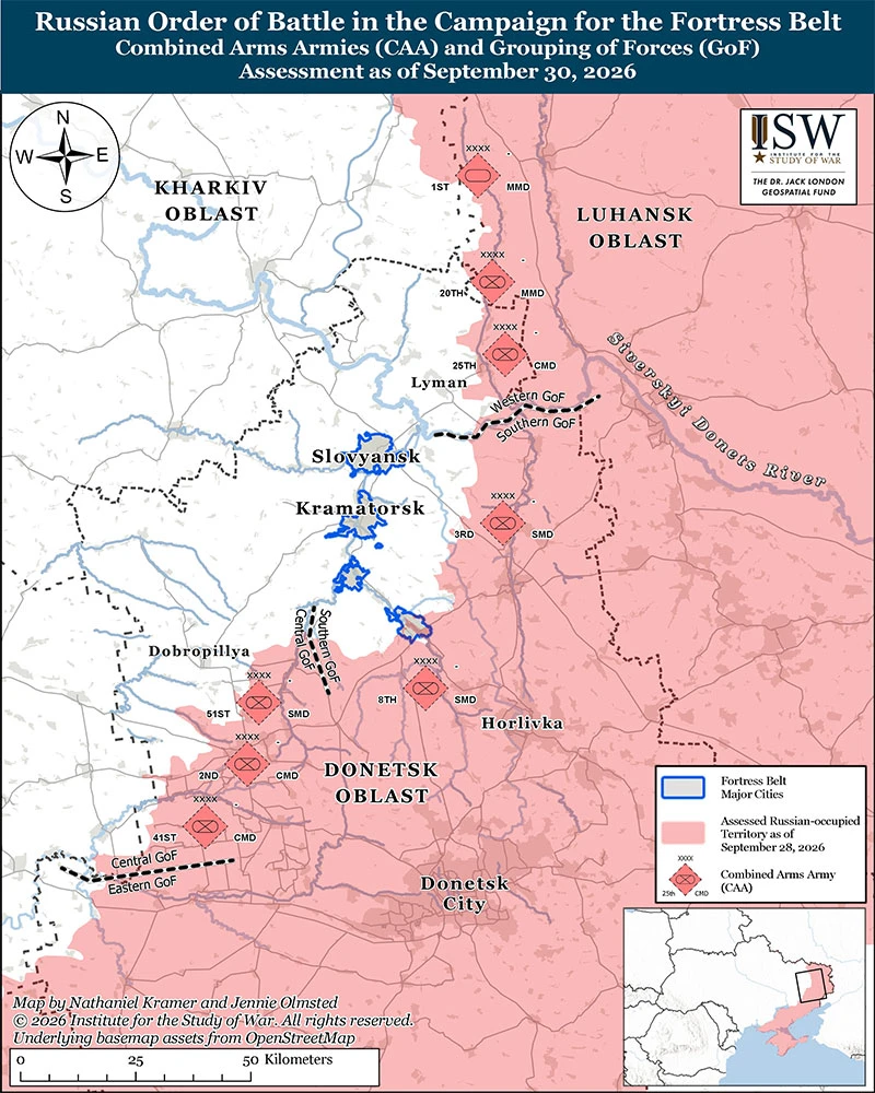 ISW: Ukrajinska protuofenziva poremetila ruski plan za zauzimanje cijele Donjecke oblasti