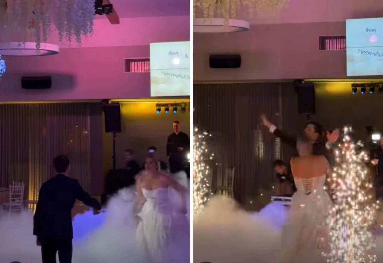 VIDEO | Mladenka podigla mladoženju tijekom prvog plesa: "Svekrva na aparatima"