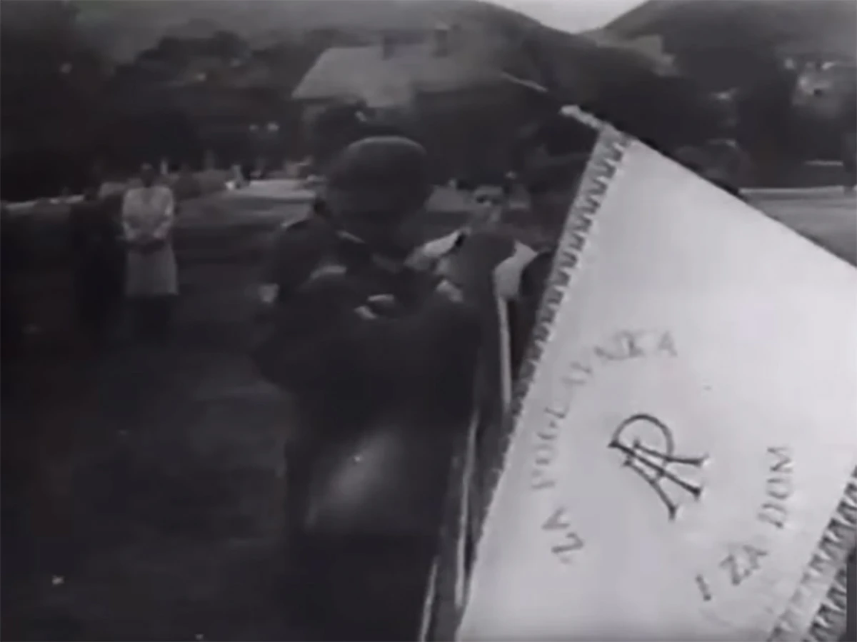 VIDEO | Mostar u travnju 1944.: Svečanost, vojna zastava i povijest 369. divizije