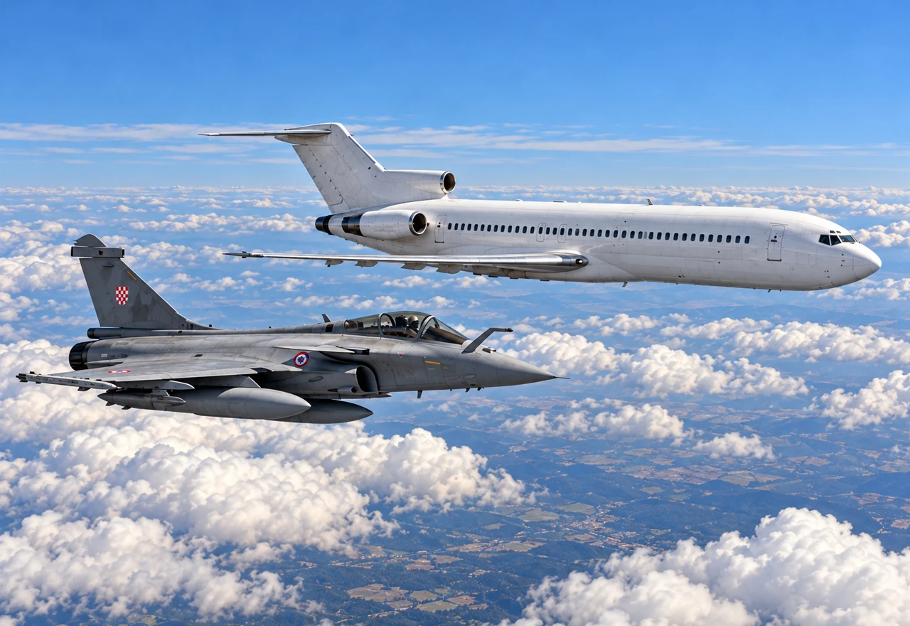 Putnički Boeing poslao kod za otmicu, presreo ga hrvatski Rafale