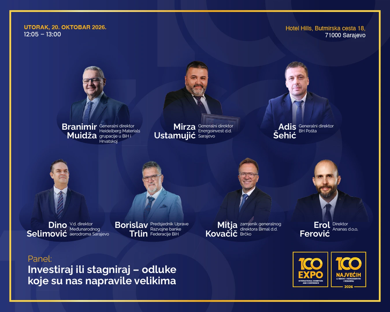 Investiraj ili stagniraj: Poslovni lideri na konferenciji 100 najvećih otkrivaju ključne odluke za ras