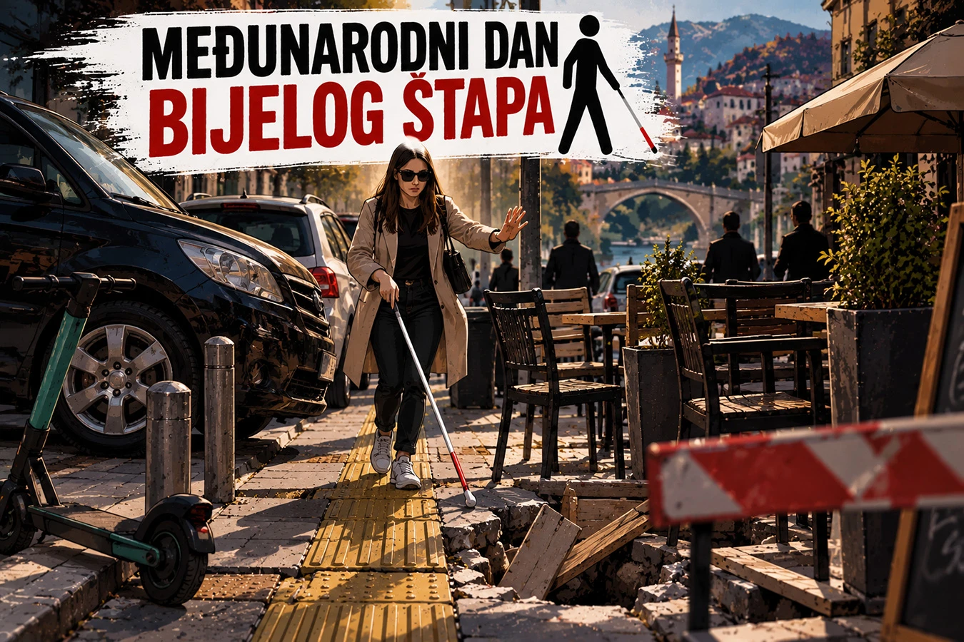 Međunarodni dan bijelog štapa: Sloboda kretanja slijepih i slabovidnih osoba i dalje je izazov