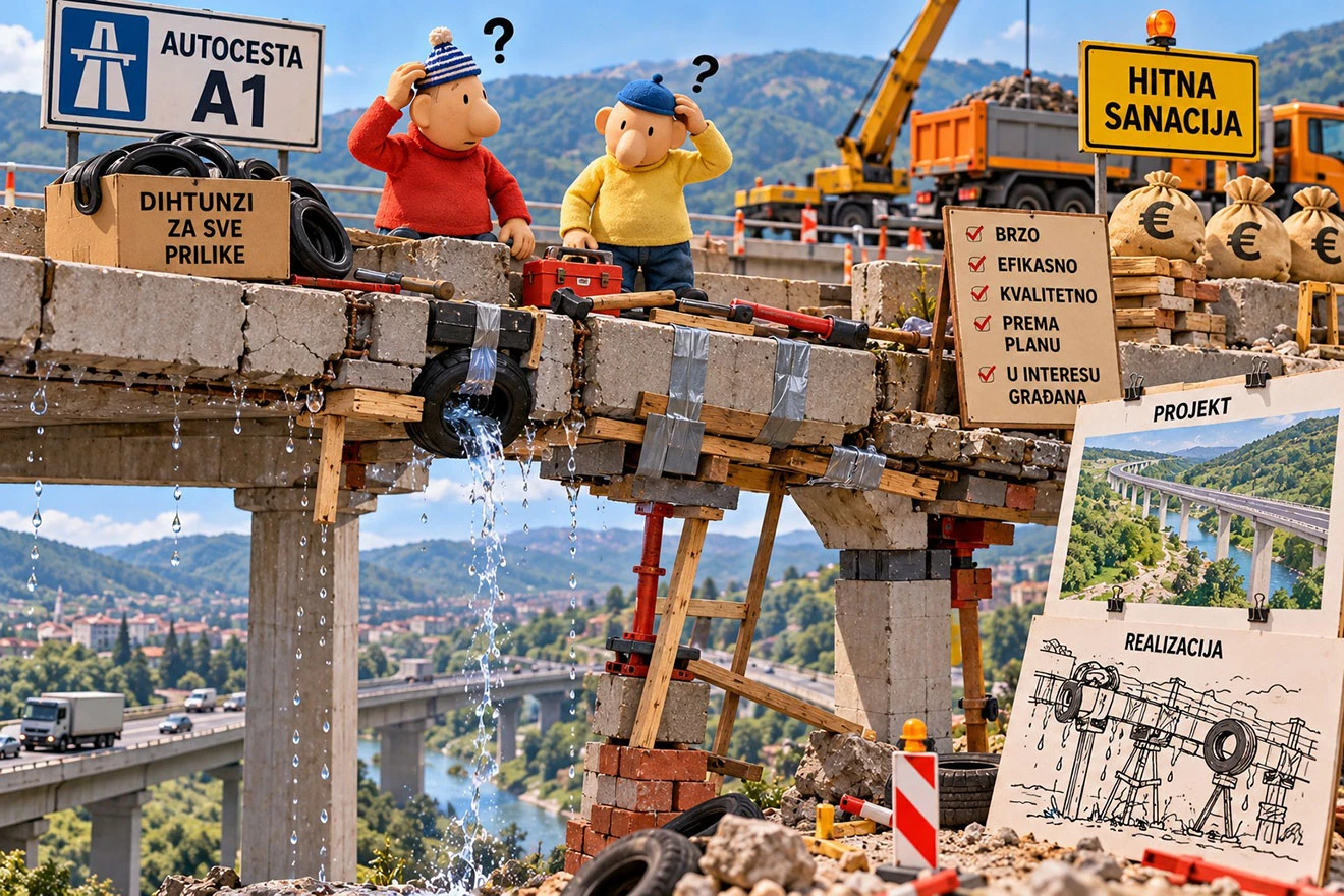 Kad pukotina postane poslovna prilika: Satirični pogled na bh. autoceste