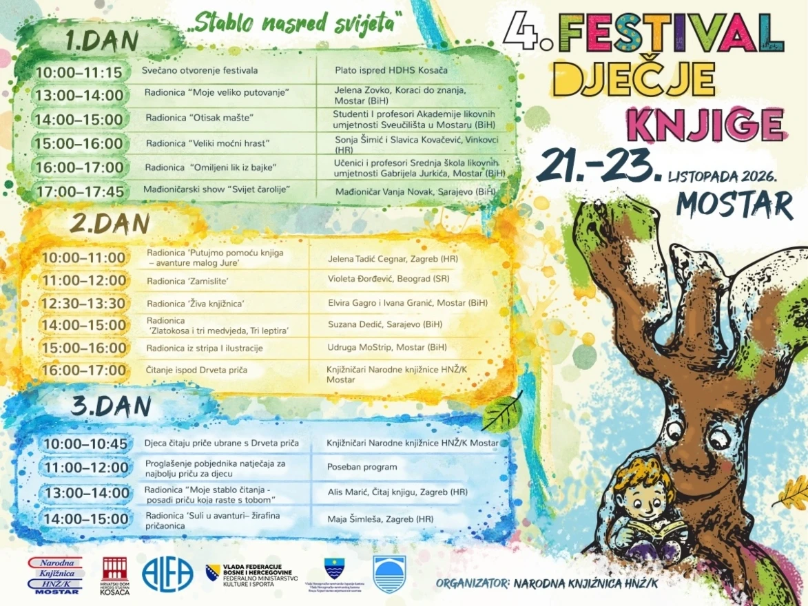 Priče, stripovi i mađioničar: U Mostaru počinje trodnevni festival dječje knjige