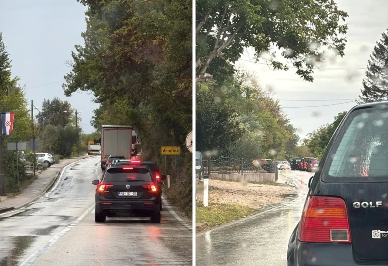 Prometna nesreća kod Gruda: Mercedes udario u brdo, cesta zatvorena