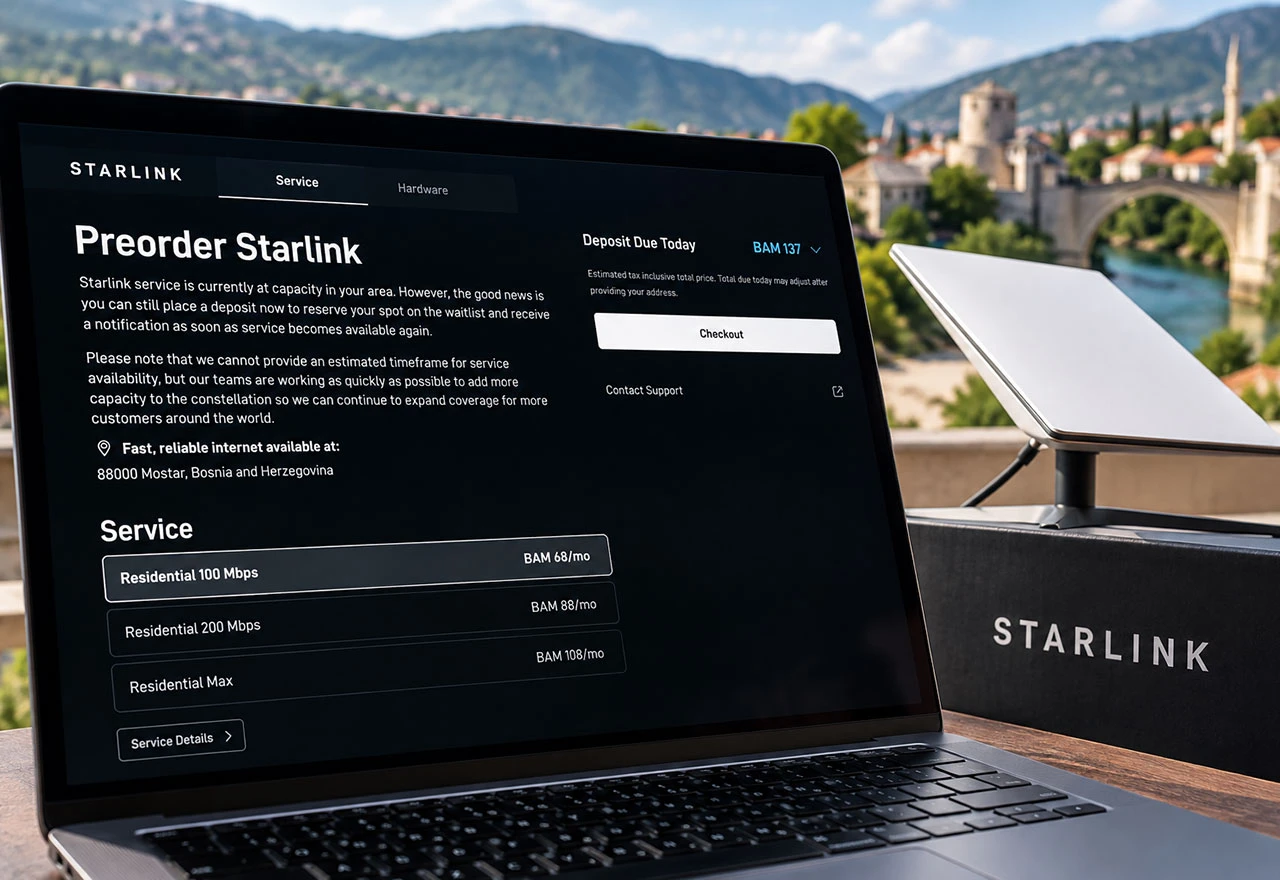 Starlink počeo s radom u BiH: Otvorene narudžbe za satelitski internet