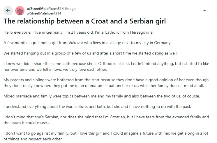 Postavio pitanje na Redditu