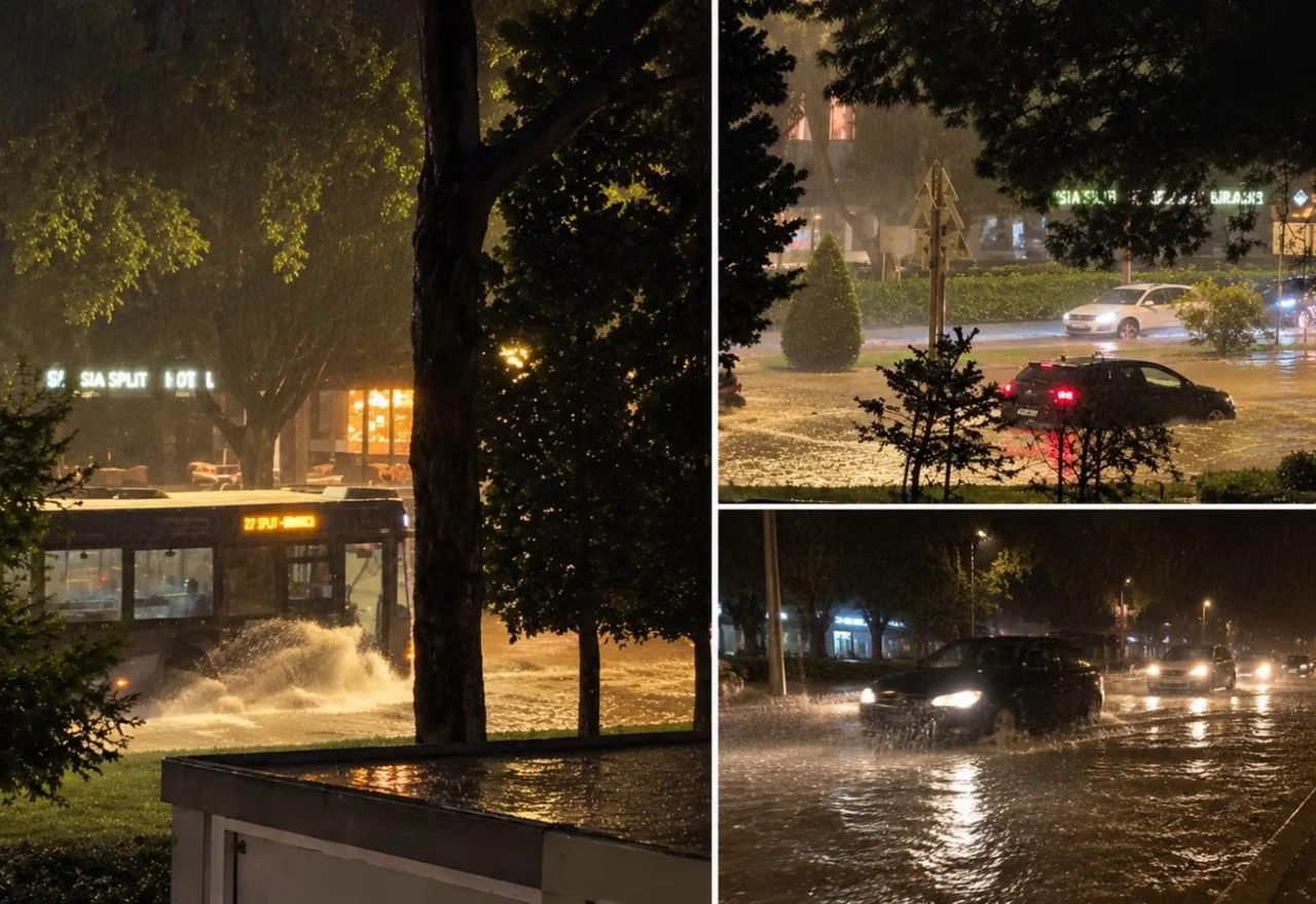 Nevrijeme pogodilo Split, ceste ponovno pod vodom