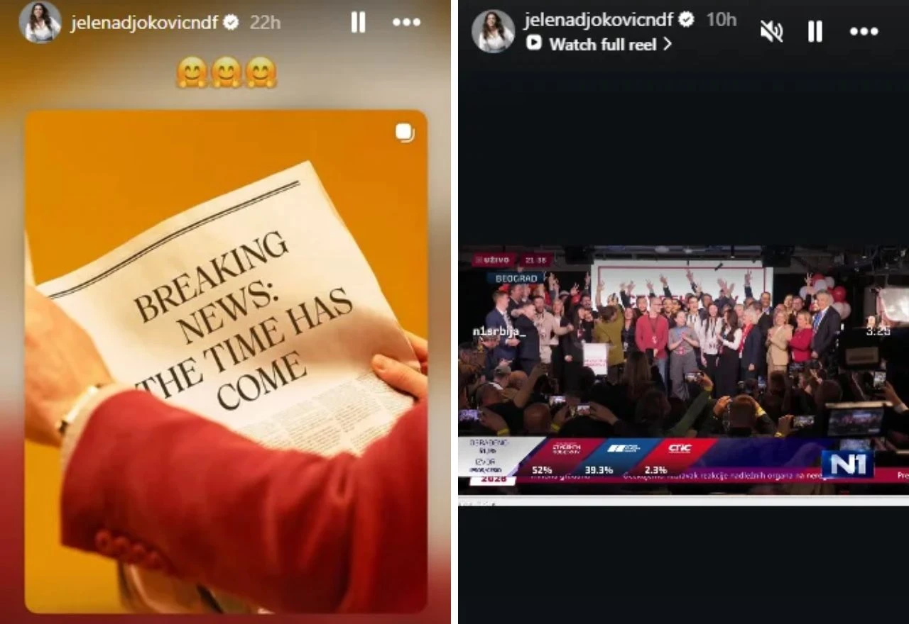 Jelena Đoković se oglasila nakon Vučićeva pada