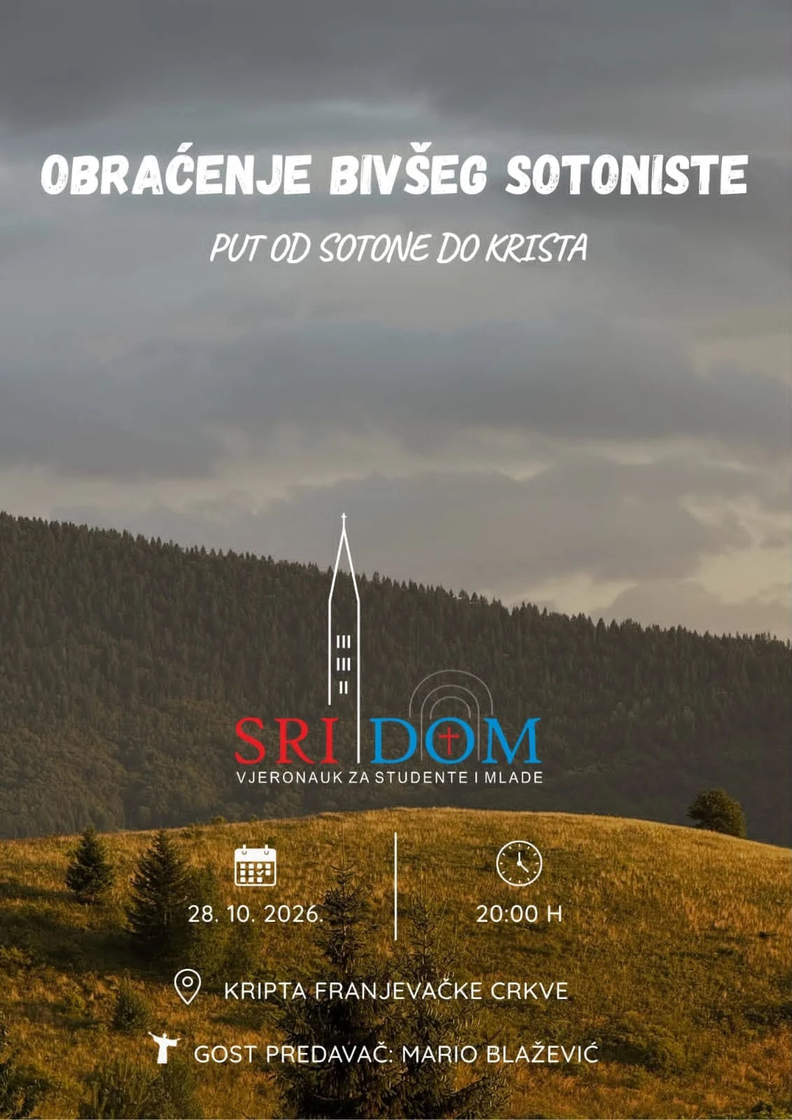 U Mostaru predavanje o obraćenju bivšeg sotoniste