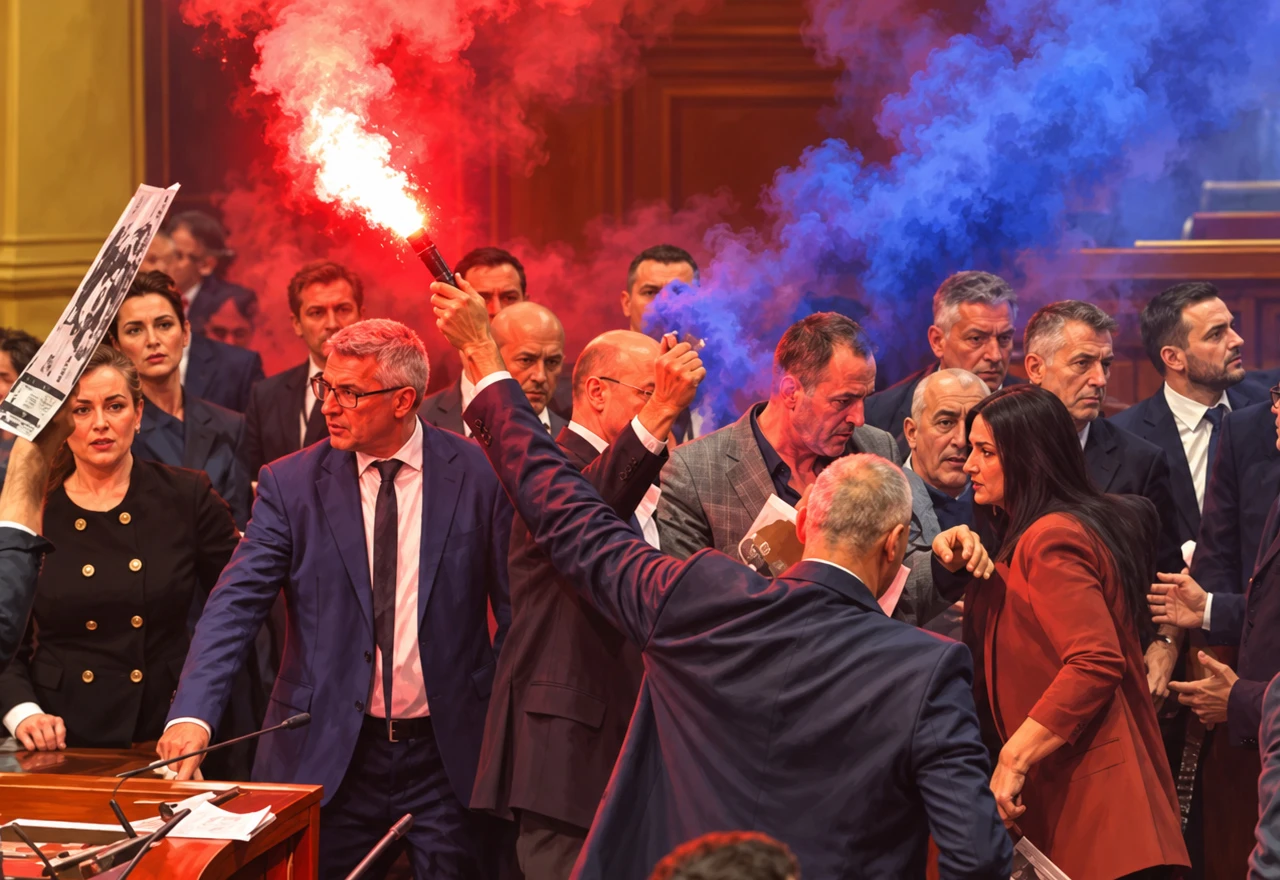 VIDEO | Kaos u albanskom parlamentu: Ili ovako ili nikako
