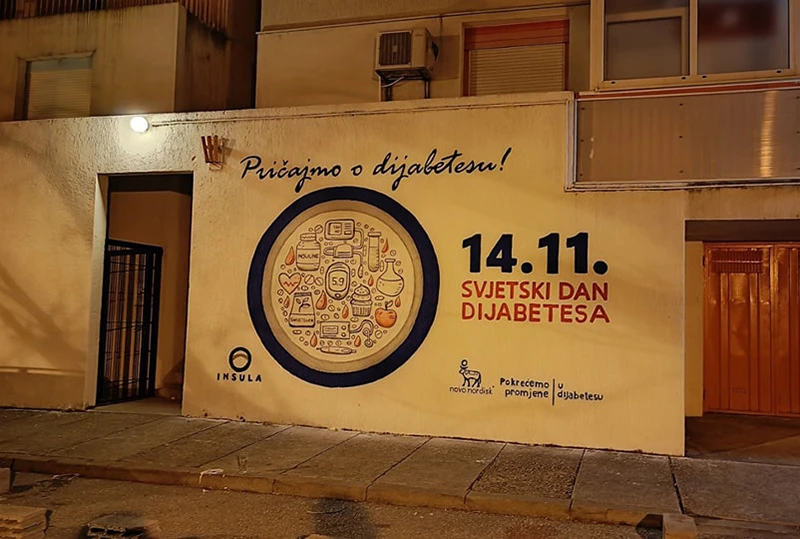 Mostar: Otkriven mural povodom Svjetskog dana dijabetesa