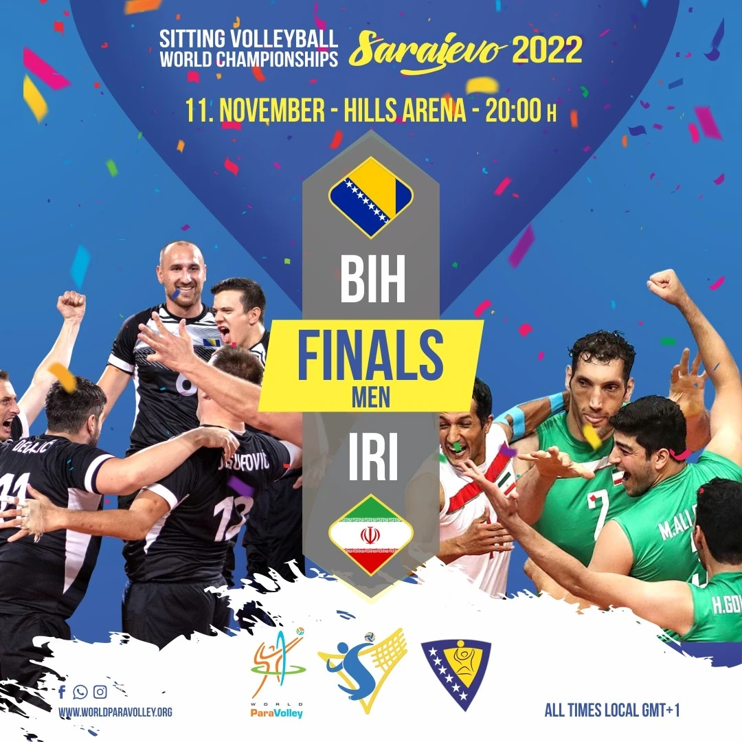 Reprezentacija BIH večeras igra finalnu utakmicu Svjetskog prvenstva u sjedećoj odbojci