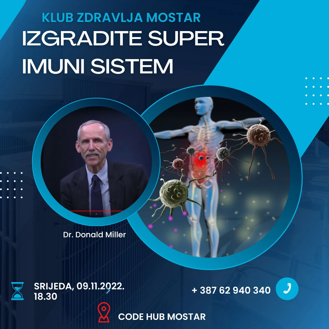 Večeras u Mostaru predavanje o tome kako izgraditi super imuni sustav