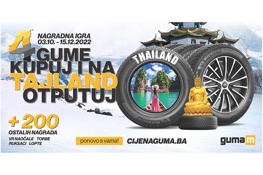U GUMA M kupuj i na Tajland otputuj!