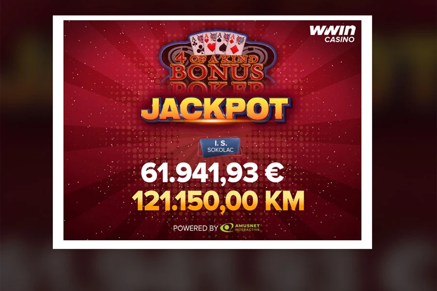 Izvučen JACKPOT na Wwin casinu: Igrač iz Sokoca osvojio čak 121.000 KM