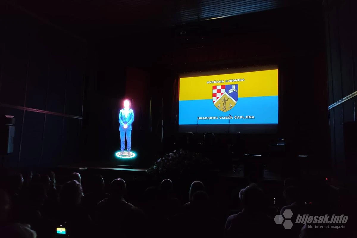 Svečana sjednica GV u Čapljini: Vidić se obratio putem holograma
