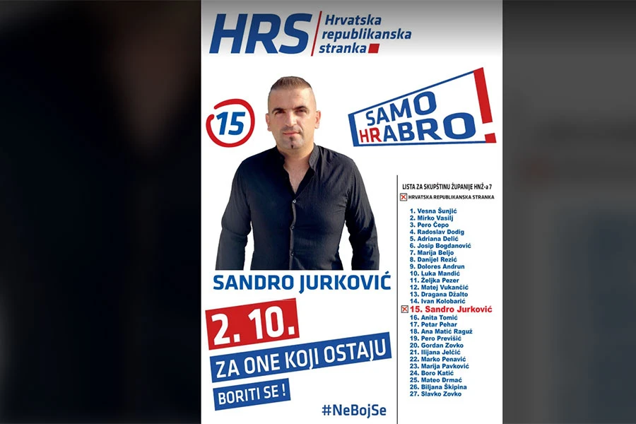 Sandro Jurković: Kandidat za županijsku skupštinu HNŽ