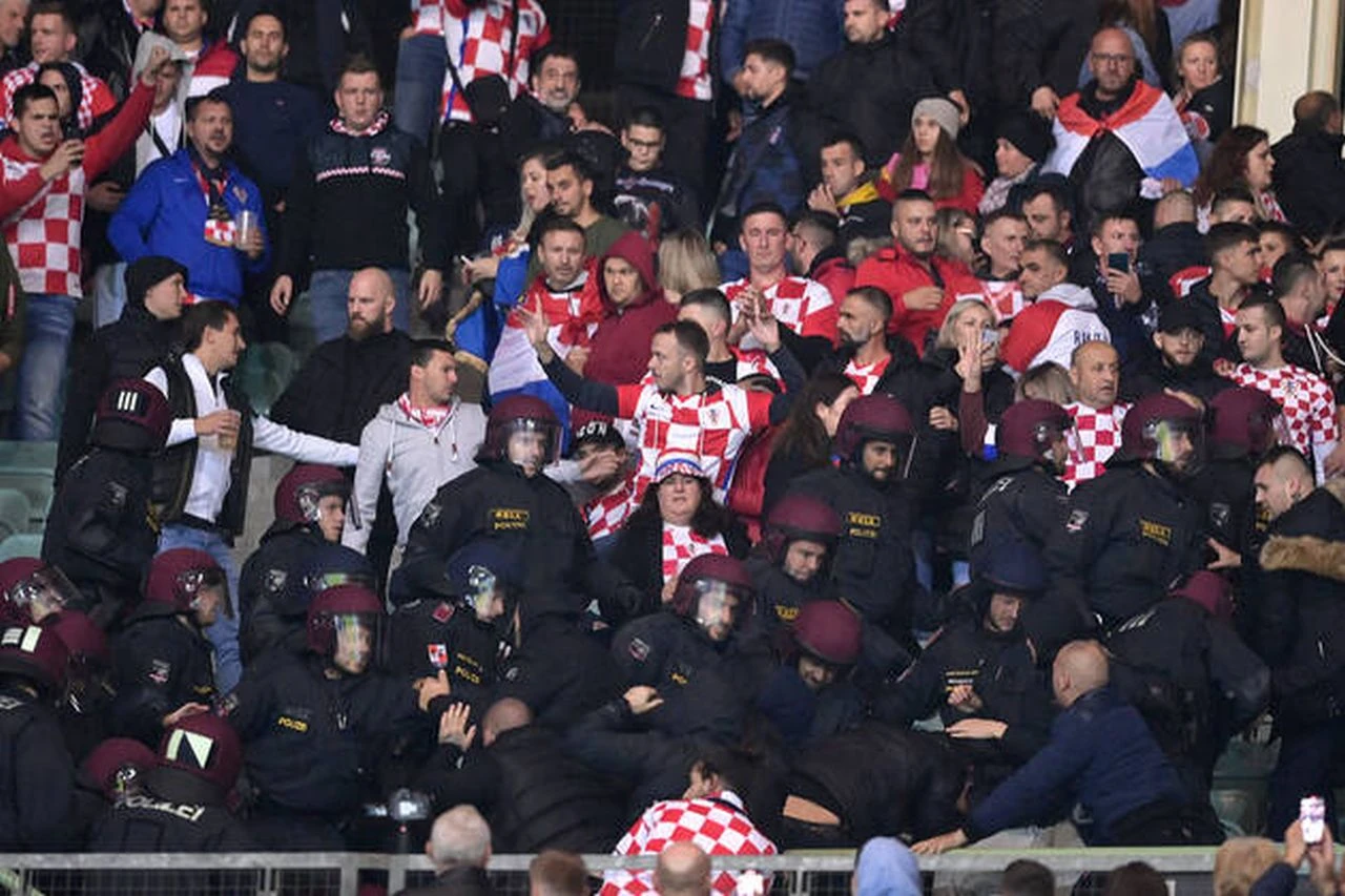 Neredi u Beču na utakmici Austrija - Hrvatska 