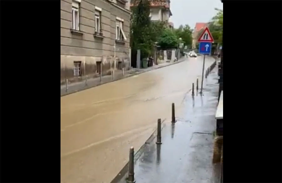 VIDEO: Ulica u Zagrebu kao rijeka 