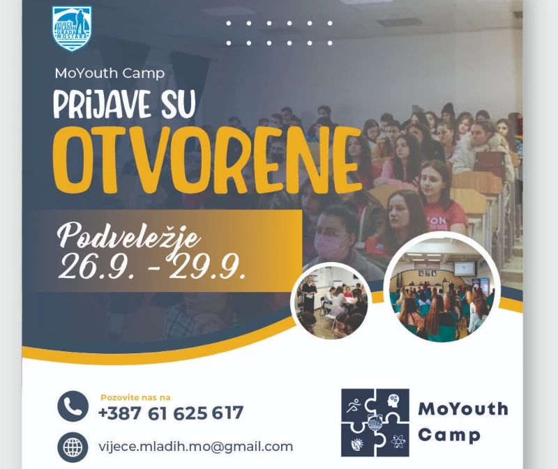 Vijeće mladih Grada Mostara otvara prijave za MoYouth Camp