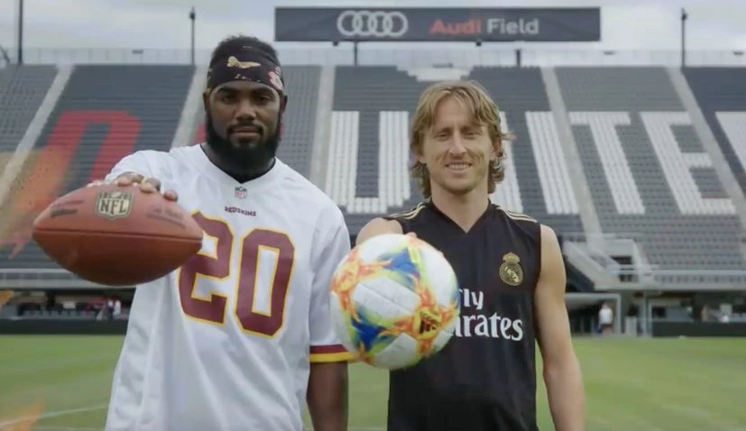 VIDEO: Modrić u izazovu s NFL igračima