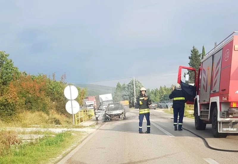 Izgorio automobil u nesreći kod Širokog Brijega
