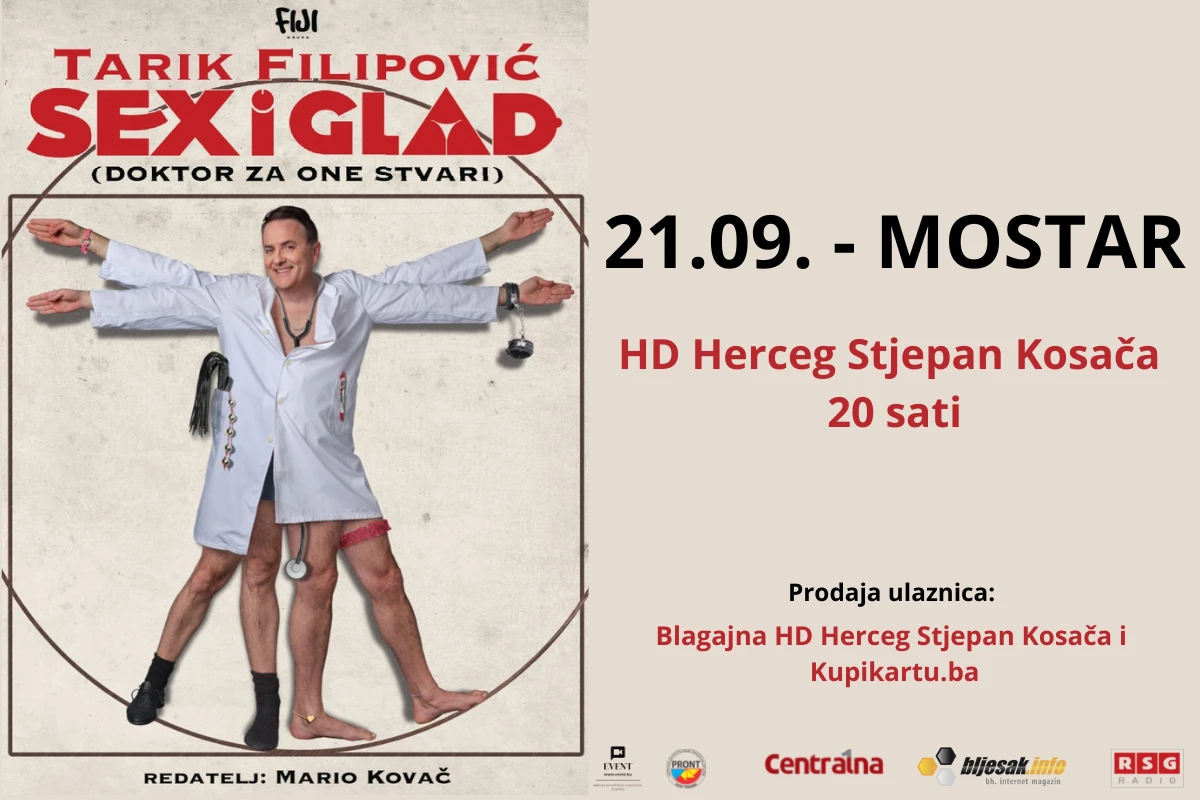 Sex i glad Tarika Filipovića dolazi u Mostar, kupite ulaznice 