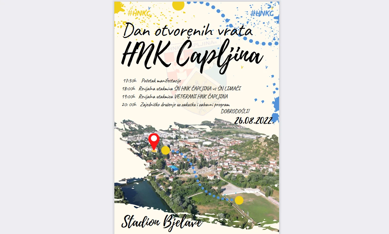 HNK ''Čapljina'' organizira Dan otvorenih vrata na svom stadionu