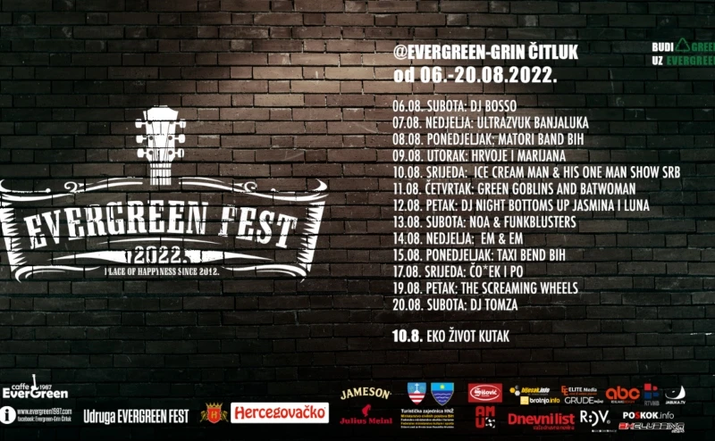 Počelo 11. izdanje Evergreen Festa u Čitluku