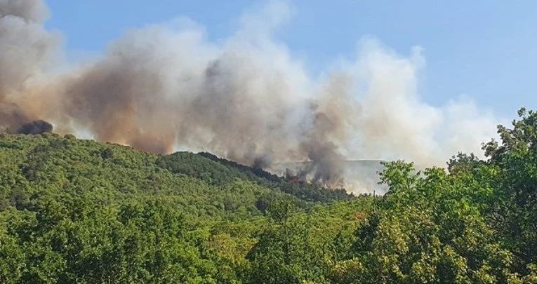 VIDEO: Veliki požar kod Imotskog: Gori blizu kuća, gase ga tri kanadera