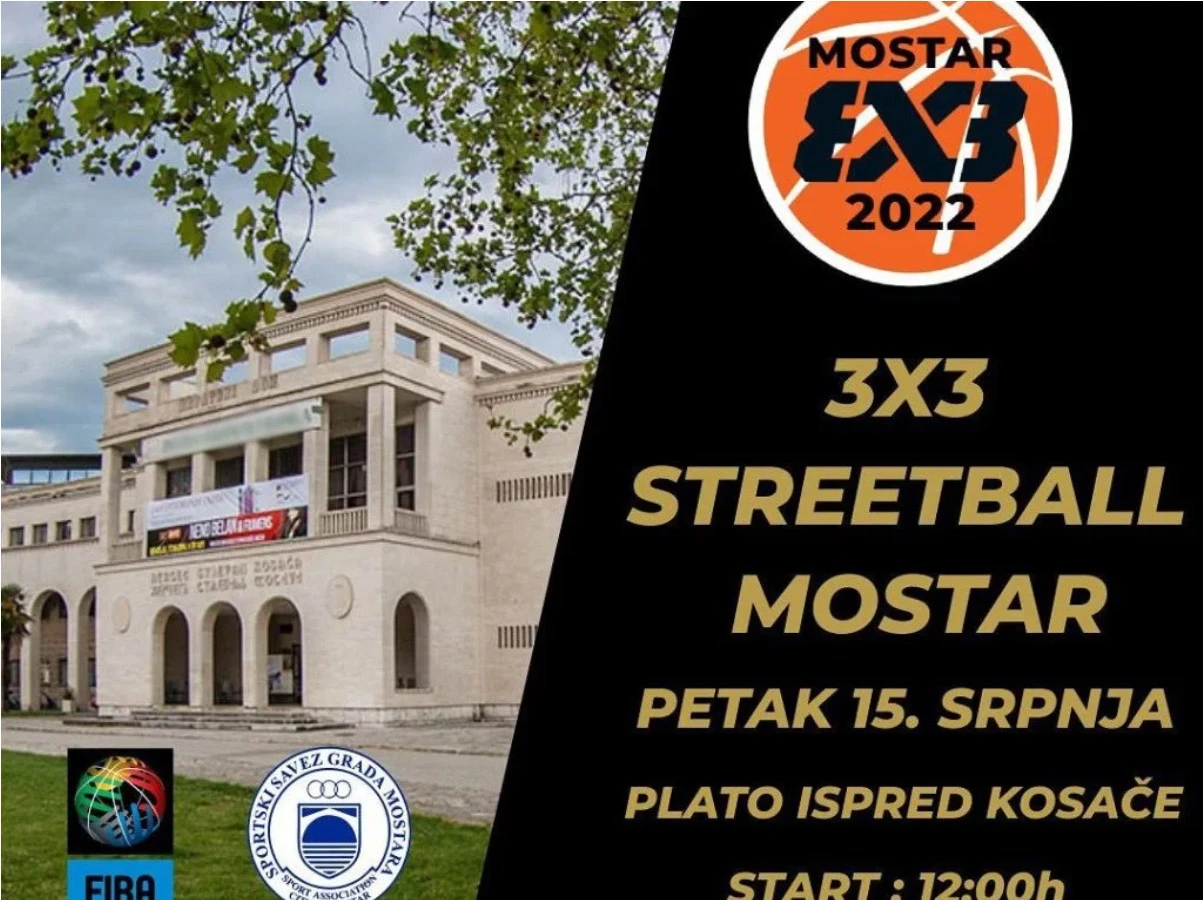 Šesnaest ekipa u petak se bori za pokal Fiba Streetball Mostar 2022!