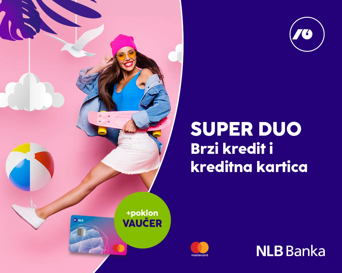 Novi NLB SUPER DUO: Brzi kredit i kreditna kartica
