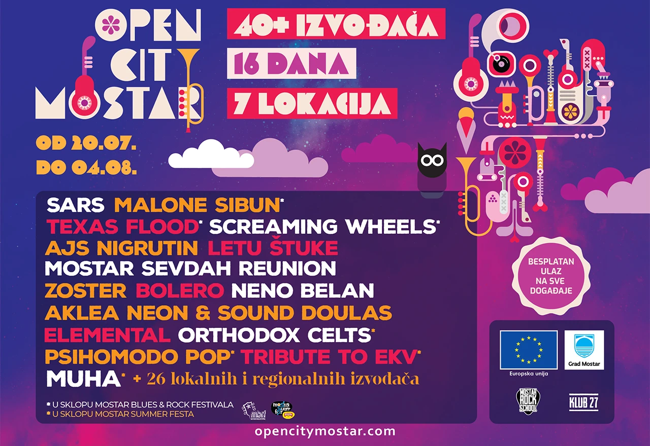 Open City se vraća u Mostar – 16 dana muzike i kulture