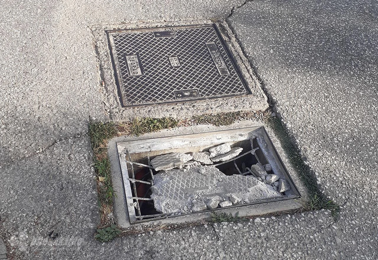Mostar: Rupa na cesti u Cimu