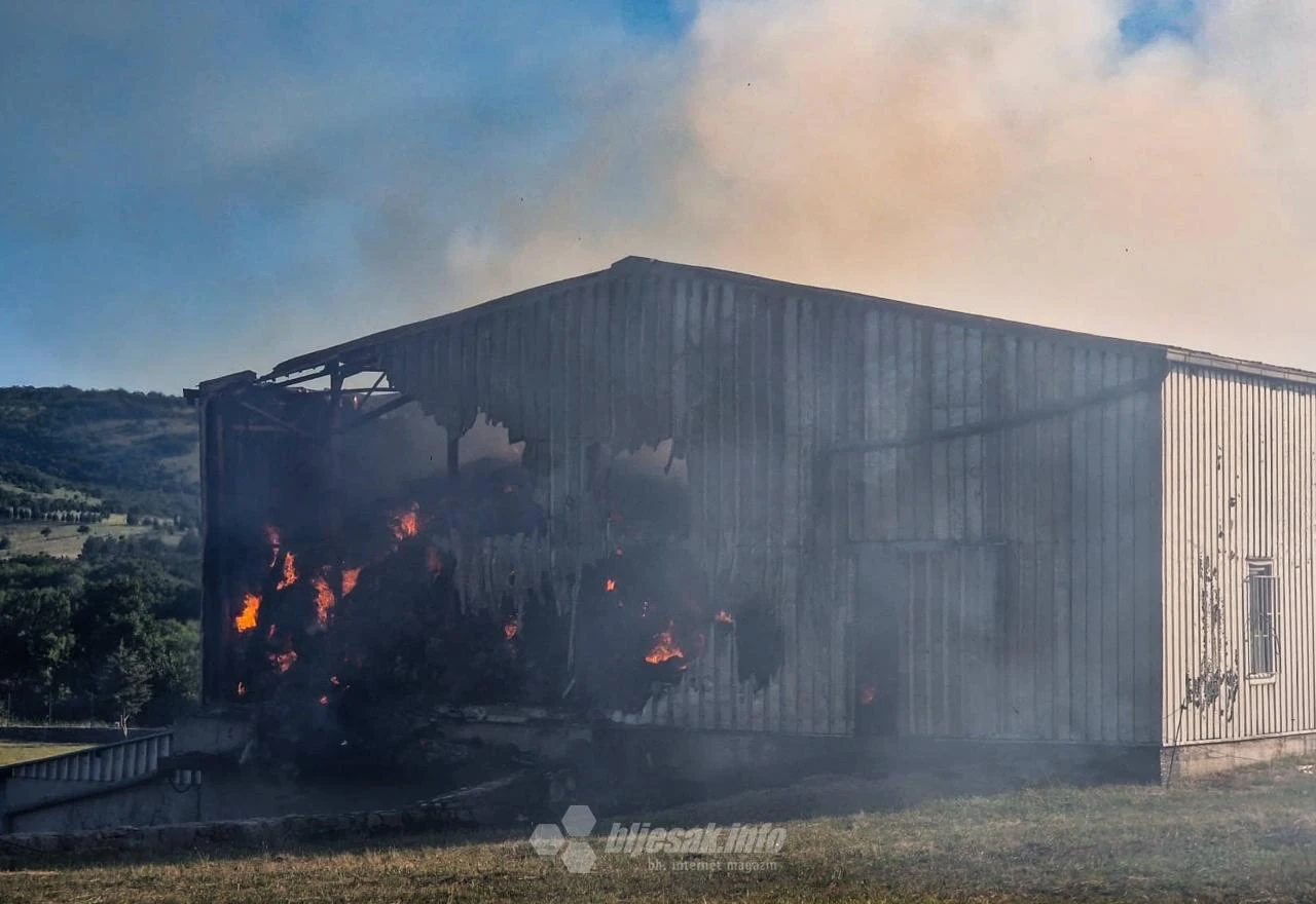 VIDEO: Izgorio hangar sijena na Gorancima