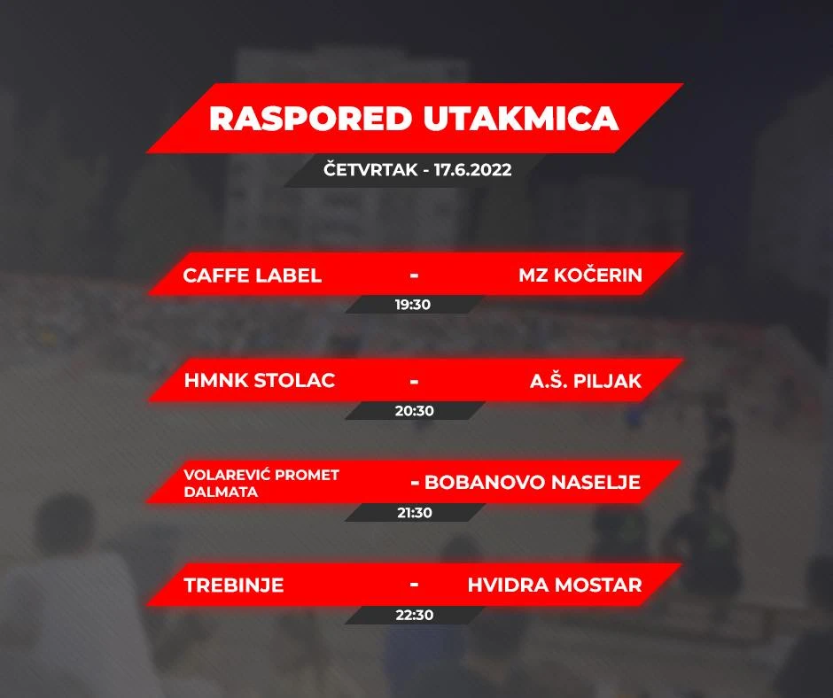 Večeras prve utakmice osmine finala na malonogometnom turniru u Mostaru, iznenađenje za najmlađe posjetitelje