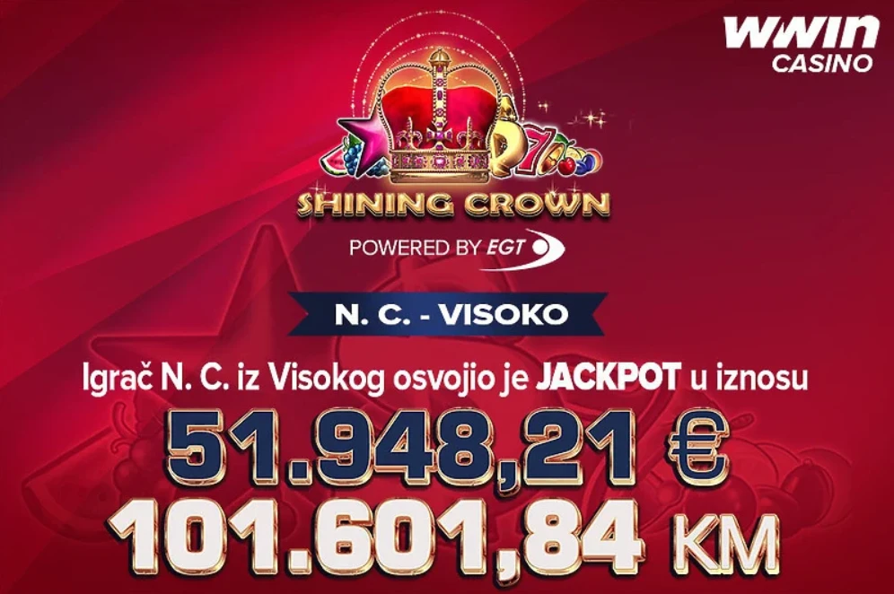 Super dobici na Wwin Casinu: Visočanin i Konjičanin osvojili čak 160.000 KM
