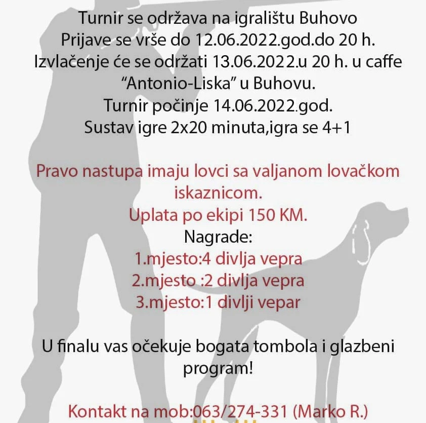 Počinju prijave za 9. Lovački malonogometni turnir Buhovo