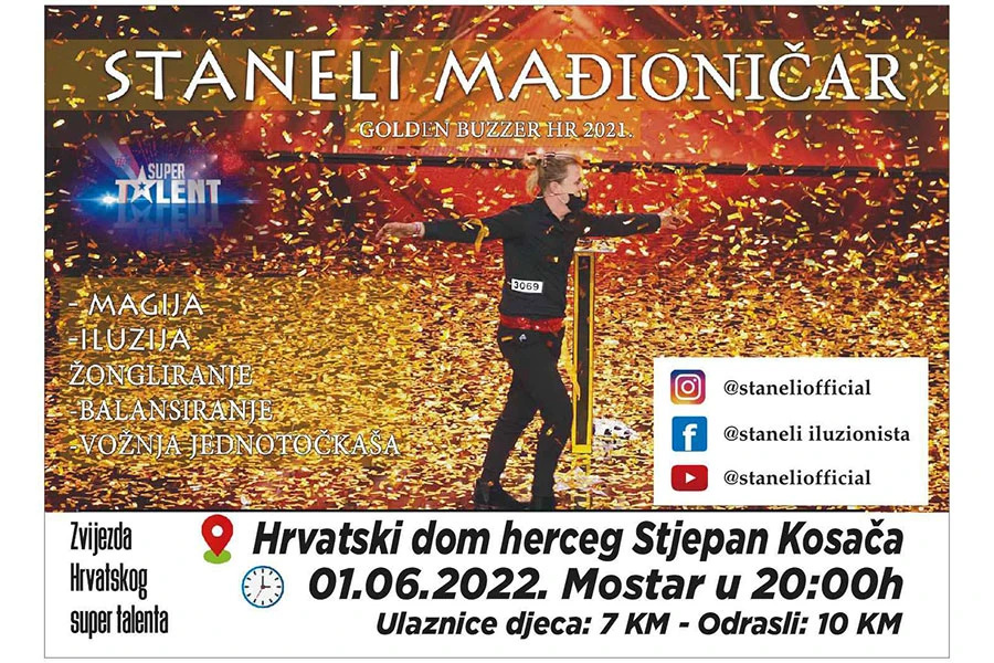 Omiljeni mađioničar Staneli gostuje u Mostaru