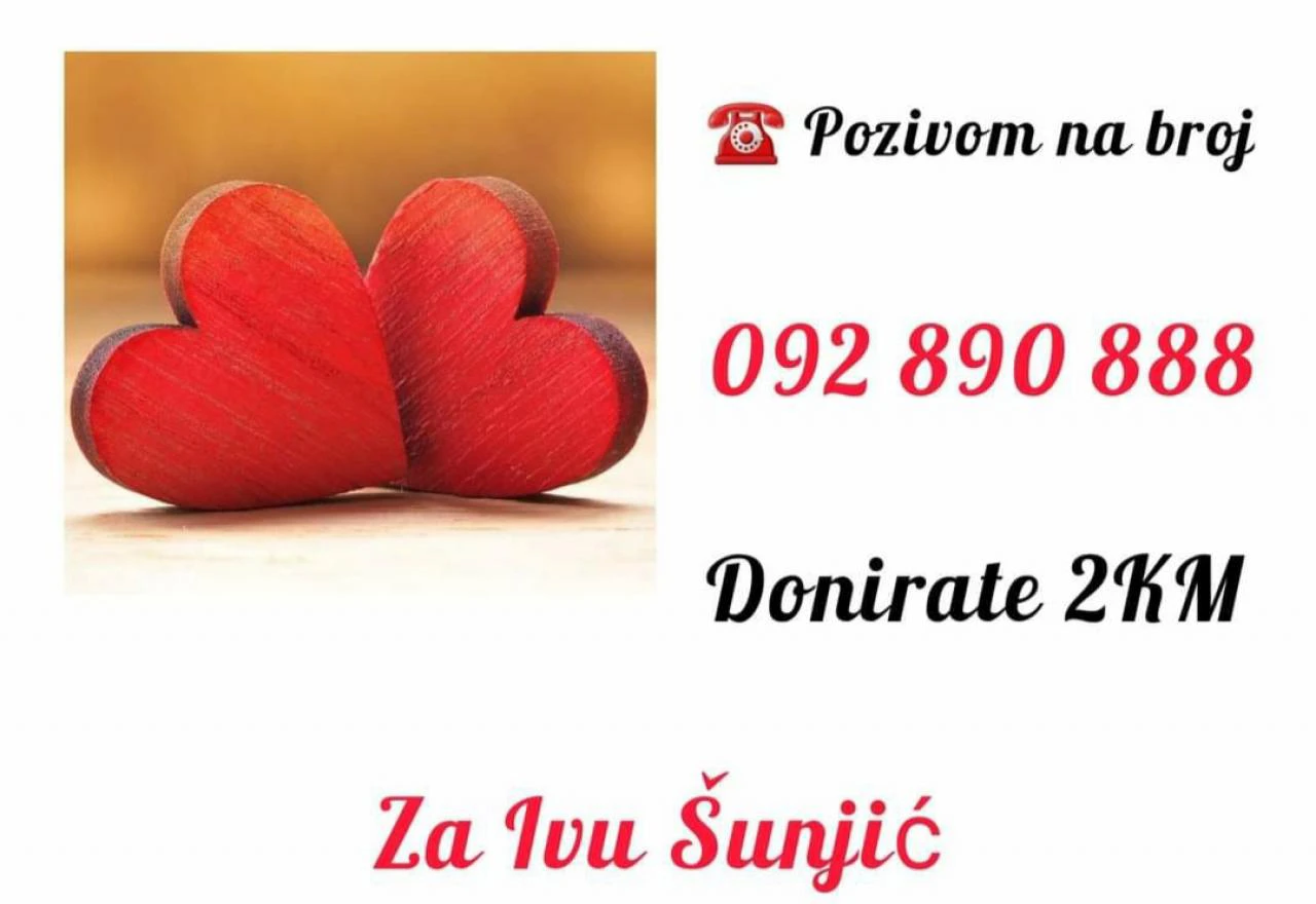 Pomozimo Ivi pozivom na broj  092 890 888