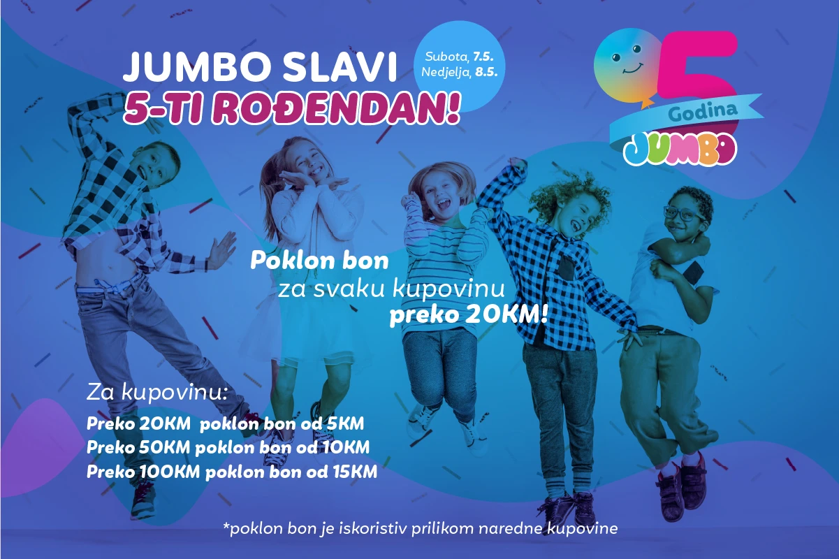 JUMBO slavi 5. rođendan i donosi vam poklone i iznenađenja!