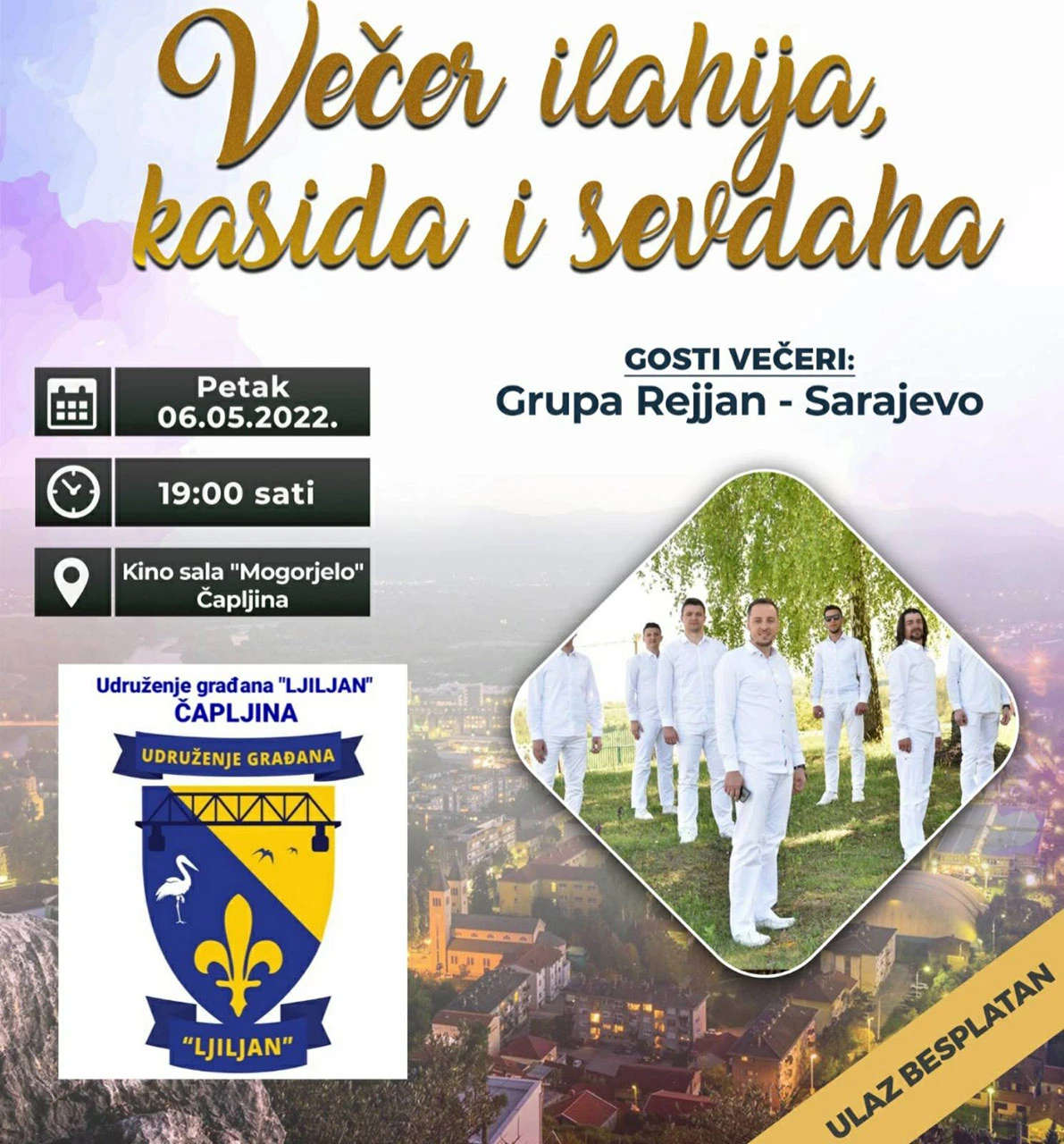 U Čapljini koncert ilahija i kasida i sevdaha