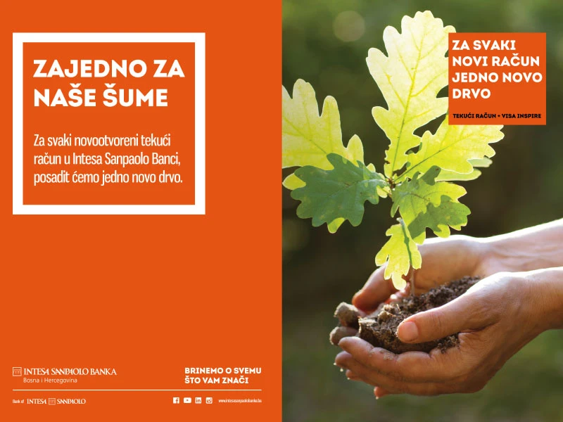 Jedan novi tekući račun znači jedno novo drvo za naše šume