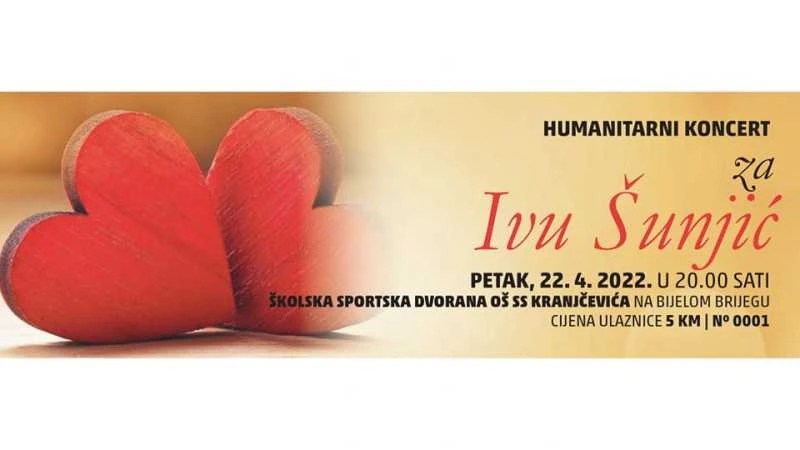 Mostar: Humanitarni koncert za Ivu Šunjić na Bijelom brijegu